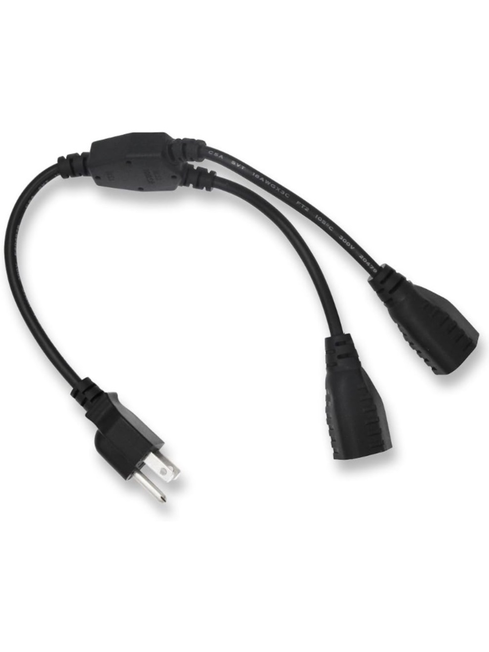 1to2 sockets black electrical behind the furniture outlet adapter with grounded